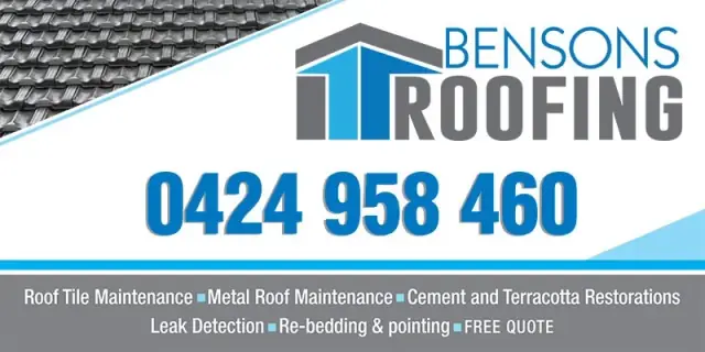 Bensons Roofing cover