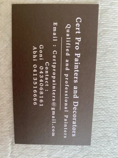 Cert Pro Painters and Decorators cover