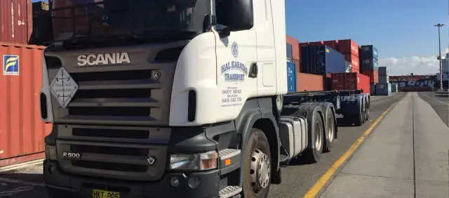 Hal Karatas Transport Sydney-Sideloader-Shipping Container Transport-Container Cartage-Sydney cover