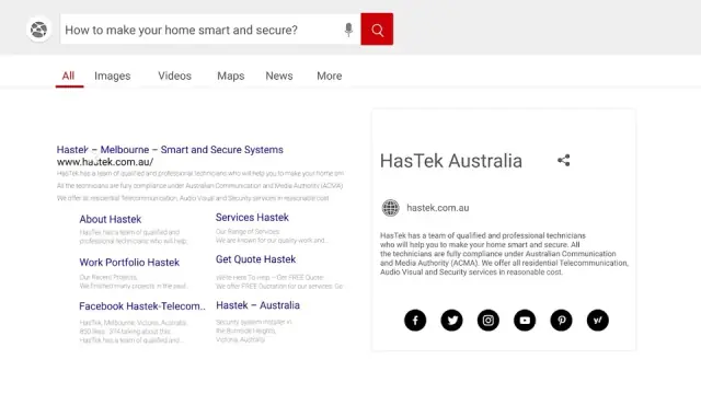 HasTek Smart Security Systems Australia cover